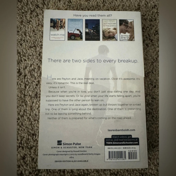 Right of Way by Lauren Barnholdt paperback book - Picture 3 of 3